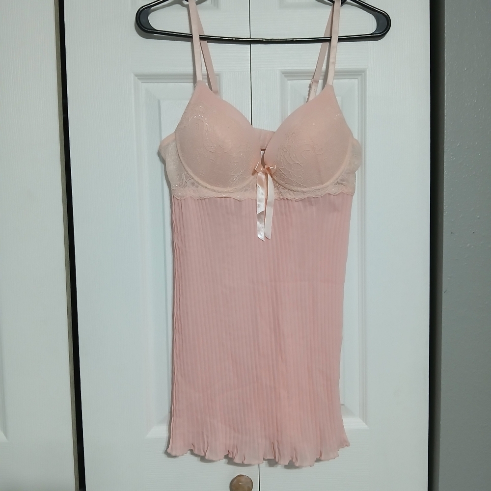Jessica Simpson Blush Pink Lace Chemise